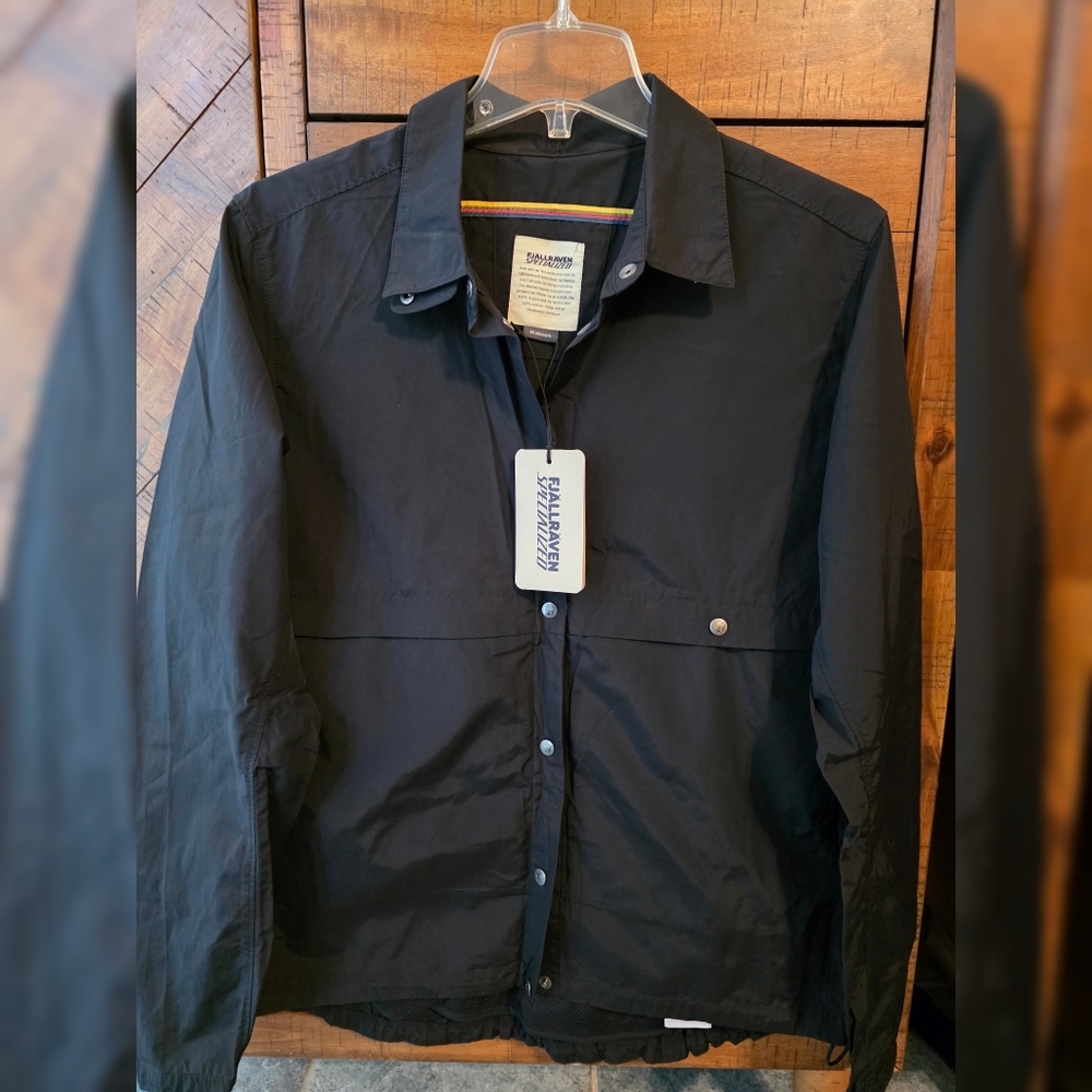 NWT! Fjallraven Specialized Rider's Wind Jacket Womens Sz. XL Black